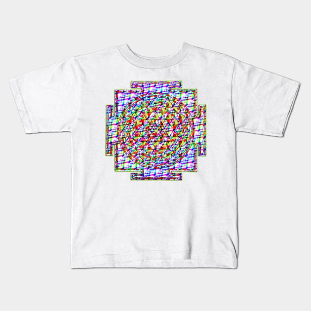 Shri Yantra Kids T-Shirt by indusdreaming